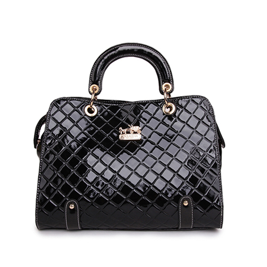 Coach Rhombus Medium Black Satchels BSR | Women